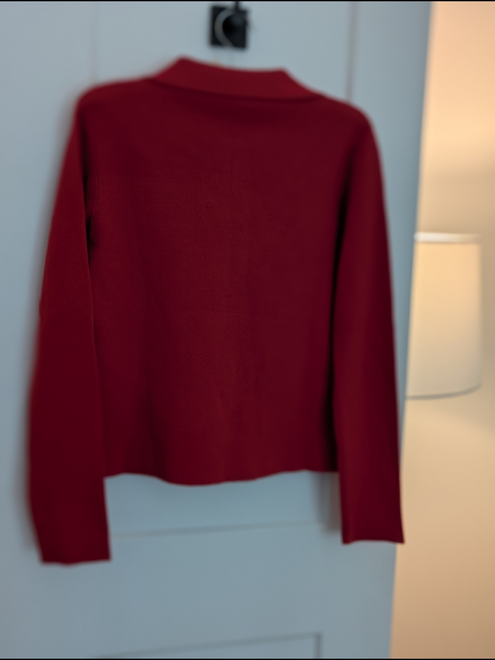 Faith & Zoe Red Button-Front Sweater Cardigan - Picture 2 of 5